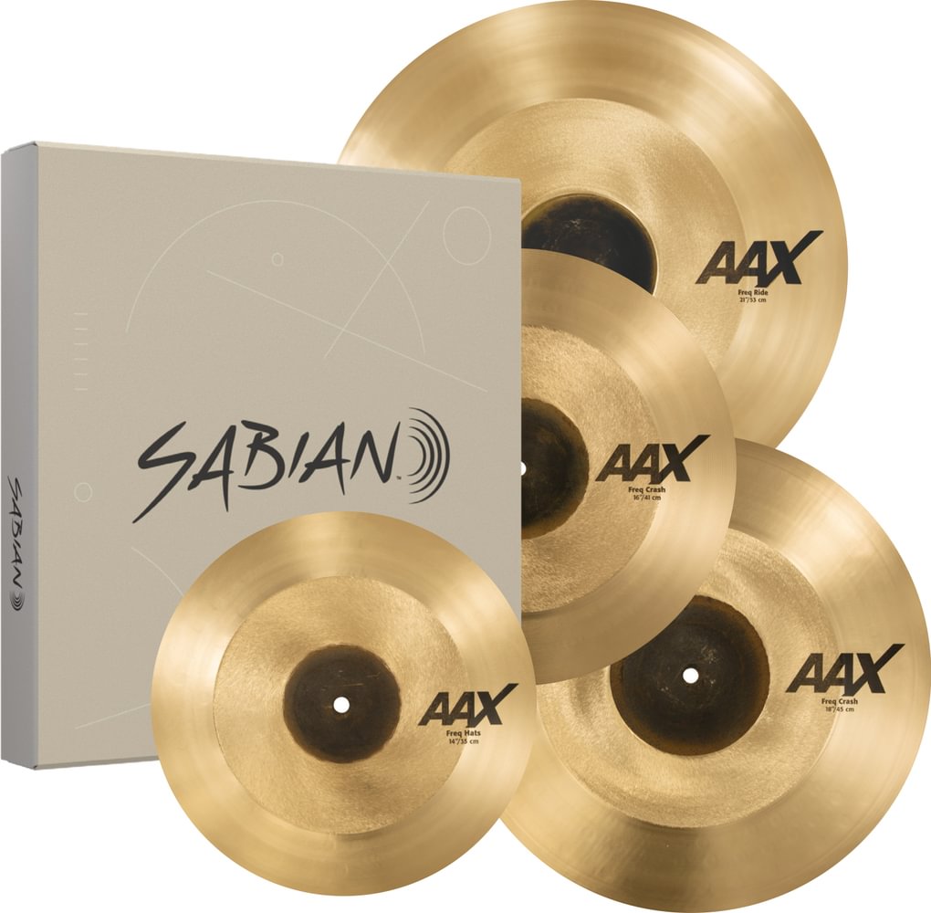 Sabian AAX Freq Performance Set l B20 Bronze Alloy l 80% Copper - 20% Tin l Made in Canada l Model 25005XFC