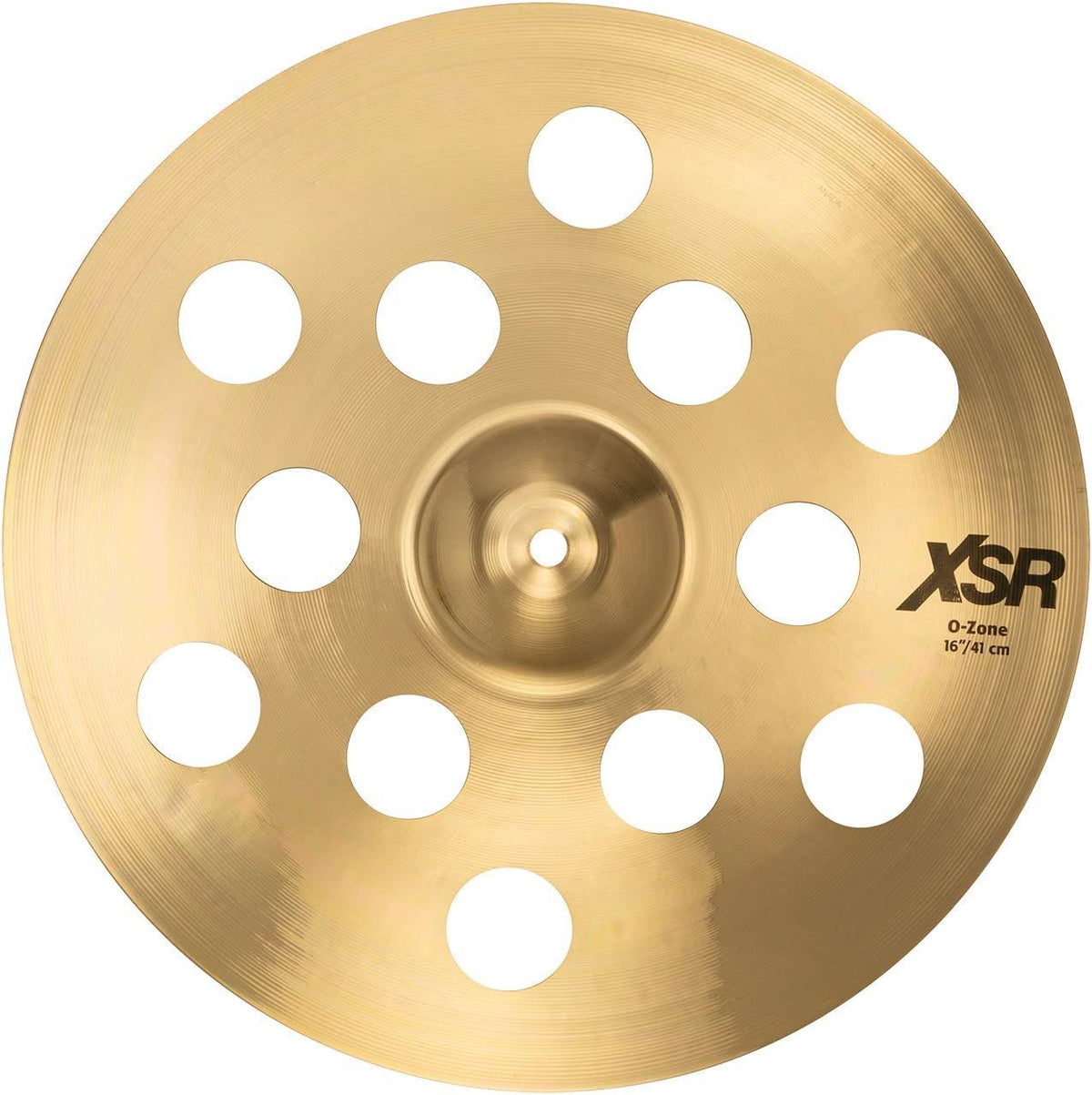 Sabian XSR 16 Inch O-Zone Crash Cymbal l Brilliant Finish l B20 Bronze Alloy l 80% Copper - 20% Tin l Made in Canada l Model XSR1600B