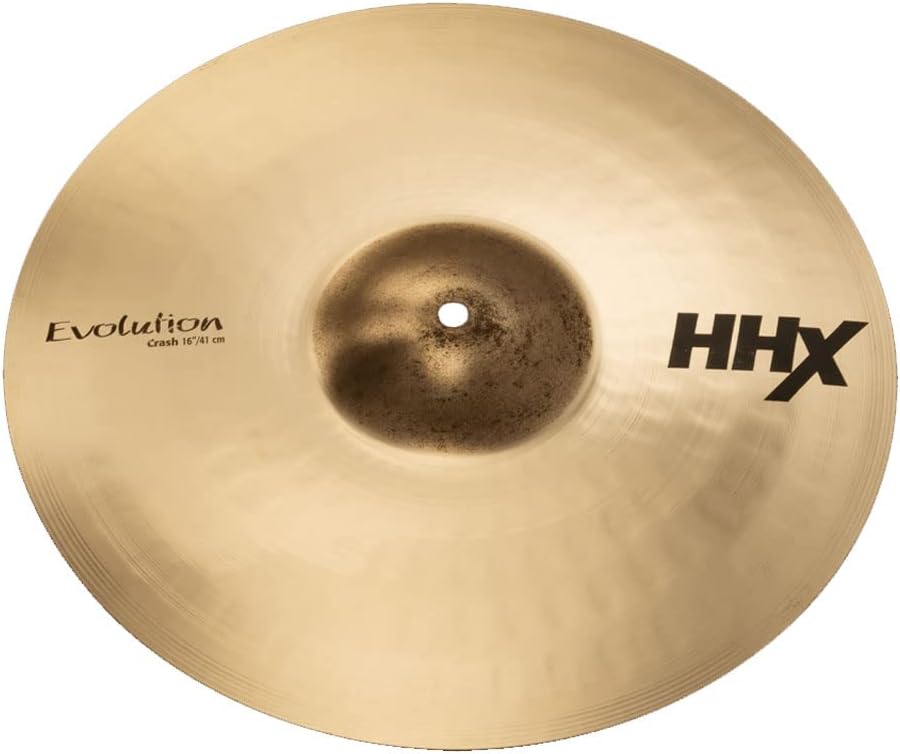 Sabian HHX 16 Inch Evolution Crash Cymbal l Brilliant Finish l B20 Bronze Alloy l 80% Copper - 20% Tin l Made in Canada l Model 11606XEB