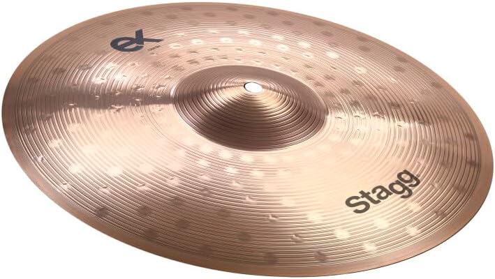 Stagg EX Series 19 Inch Medium Crash Cymbal l Brilliant Finish l B8 Bronze Alloy l 92% Copper - 8% Tin l Model EX-CM19B