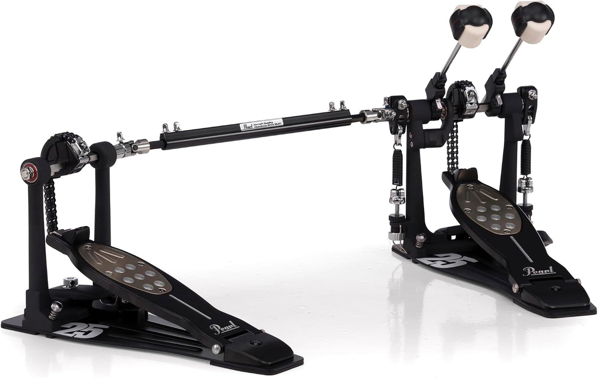 Pearl Eliminator Double Bass Drum Pedal Chain Drive 25th Anniversary Black Finish