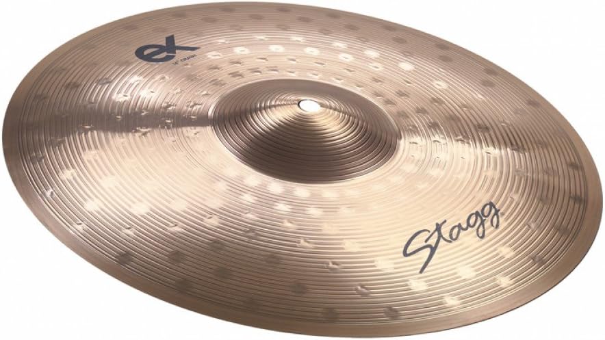 Stagg EX Series 14 Inch Medium Crash Cymbal l Brilliant Finish l B8 Bronze Alloy l 92% Copper - 8% Tin l Model EX-CM14B