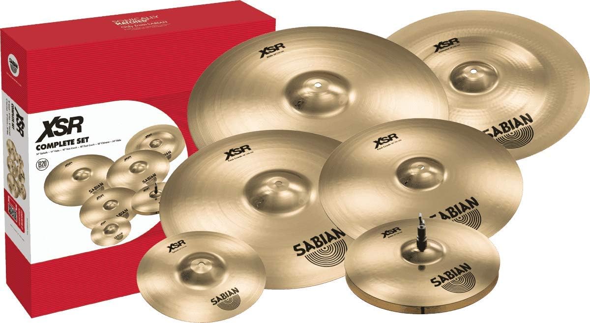 Sabian XSR Complete Set l B20 Bronze Alloy l 80% Copper - 20% Tin l Made in Canada l Model XSR5006B