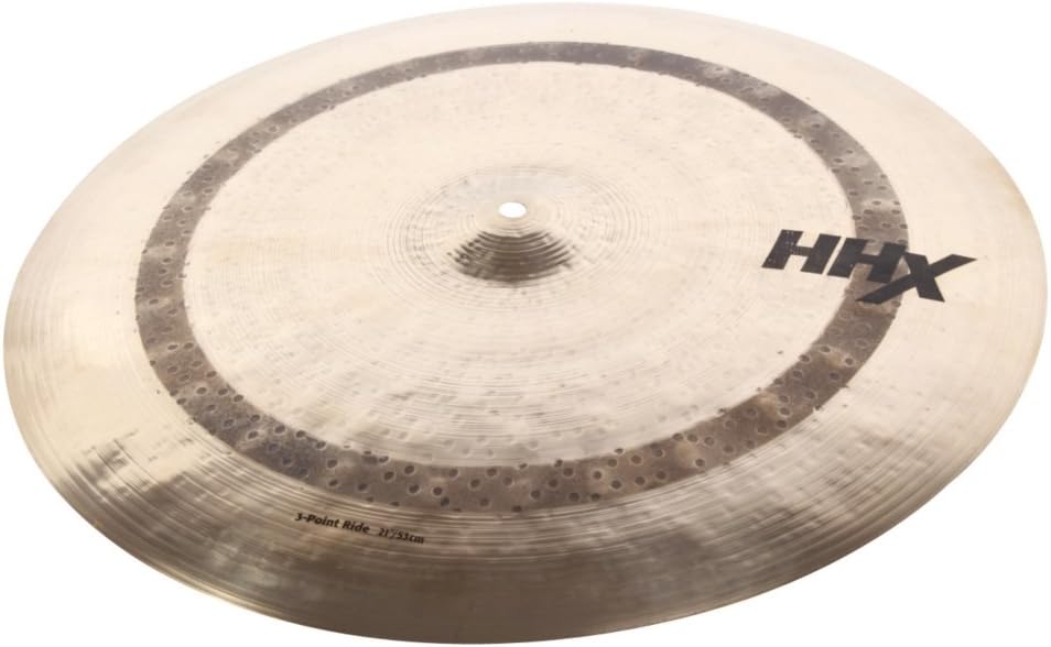 Sabian HHX 21 Inch 3-Point Ride Cymbal l Brilliant Finish l B20 Bronze Alloy l 80% Copper - 20% Tin l Made in Canada l Model 12118XBJD