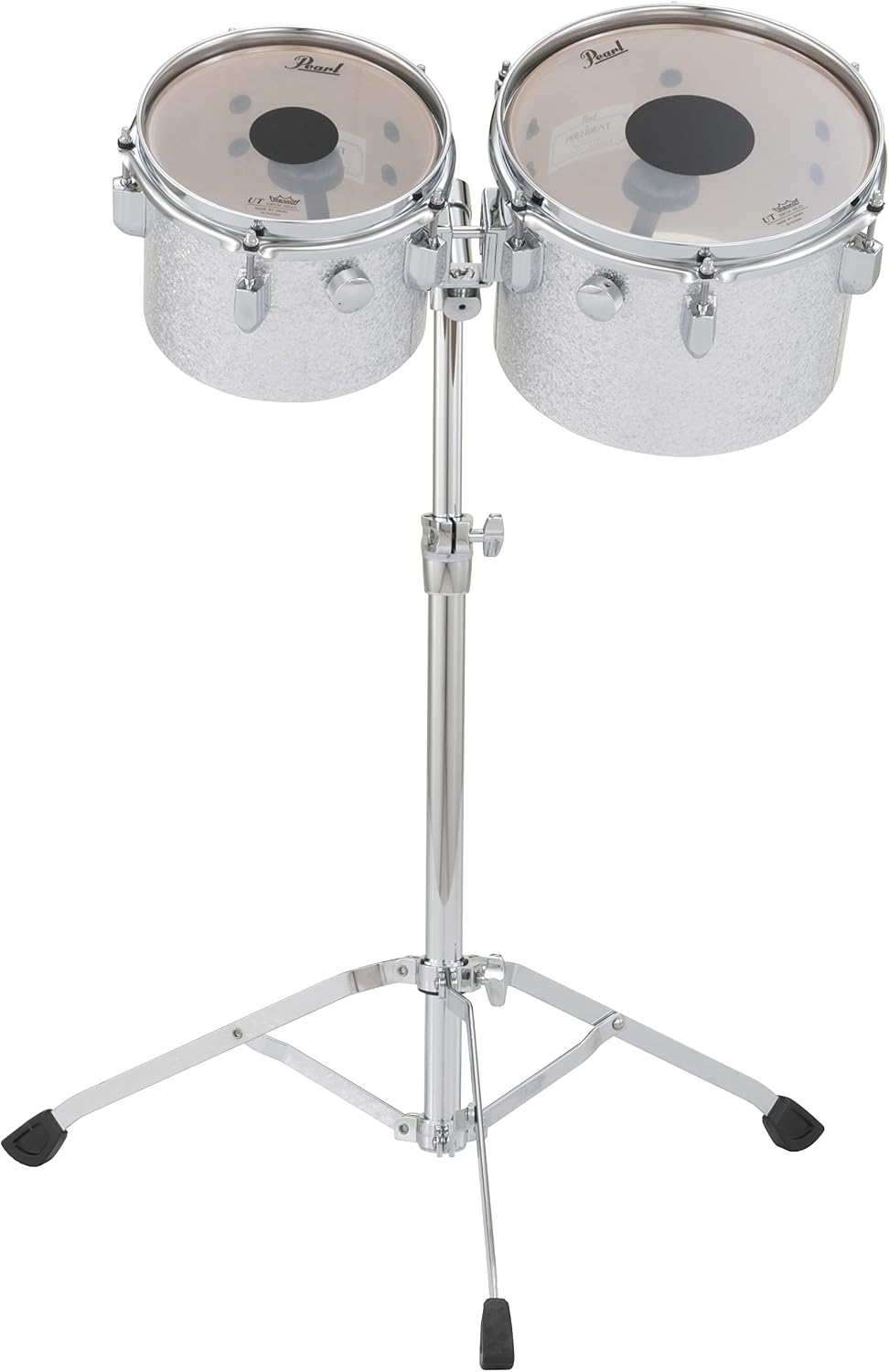Pearl President Deluxe Concert Tom Set 8" and 10" with Stand Ct950 Silver Sparkle (PSD0810P/C450)