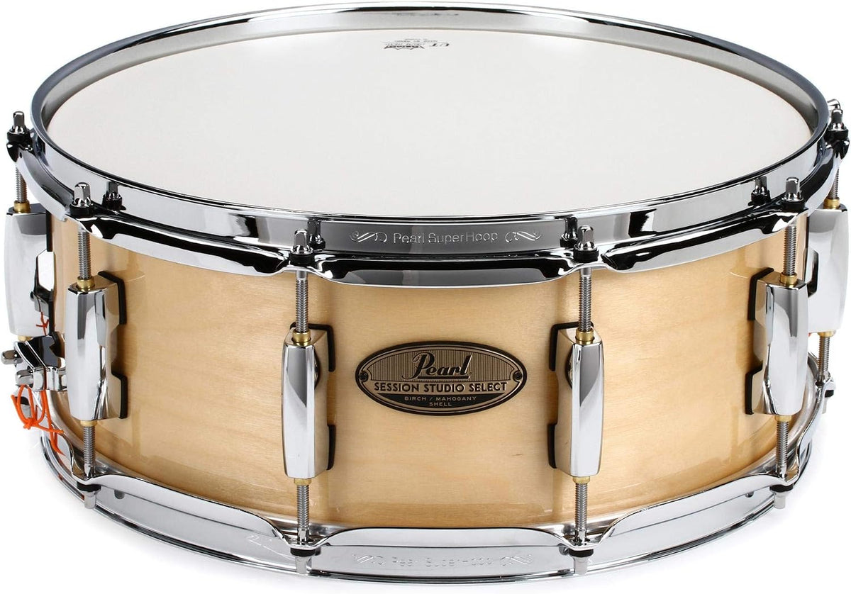 Pearl Session Studio Select Snare Drum - 5.5 inches x 14 inches, Gloss Natural Birch