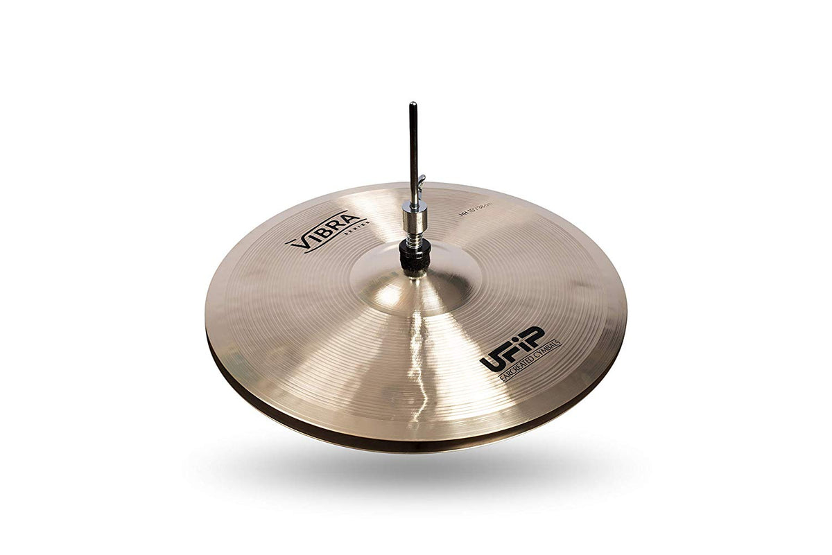 Ufip VB-15HH Vibra Series 15 Inch Hi Hat Cymbals l B20 Bronze Alloy l Hand-Crafted in Italy Since 1931 utilizing our Exclusive Rotocasting Process l Designed for Pop, Fusion, World, Rock & Acoustic