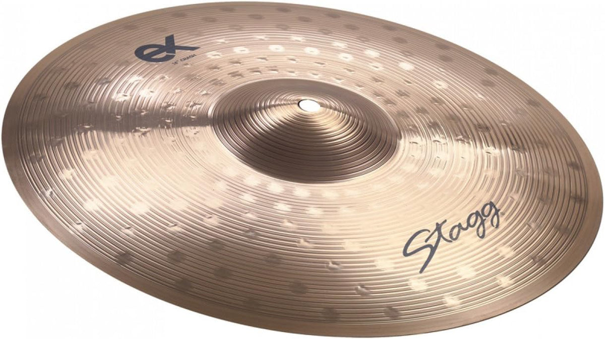 Stagg EX Series 17 Inch Medium Crash Cymbal l Brilliant Finish l B8 Bronze Alloy l 92% Copper - 8% Tin l Model EX-CM17B