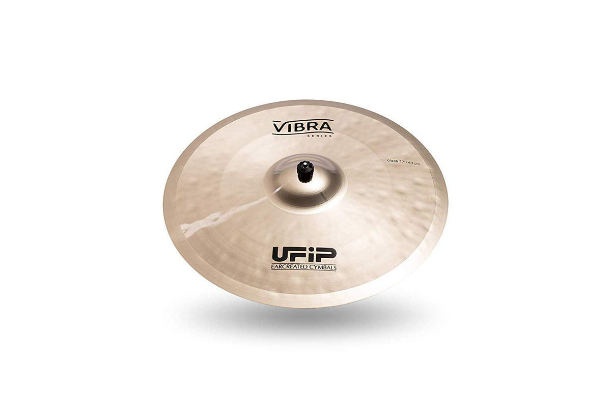 Ufip VB-17 Vibra Series 17 Inch Crash Cymbal l B20 Bronze Alloy l Hand-Crafted in Italy Since 1931 utilizing our Exclusive Rotocasting Process l Designed for Pop, Fusion, World, Rock & Acoustic