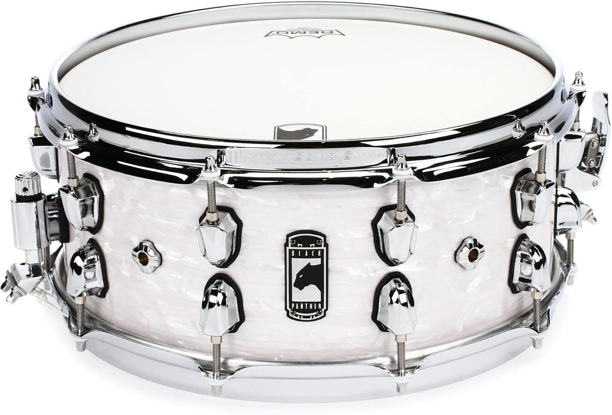 Mapex Black Panther Heritage 14 Inch x 6 Inch Snare Drum l White Psicobloc Pearl Finish l Model BPNML4600CWD