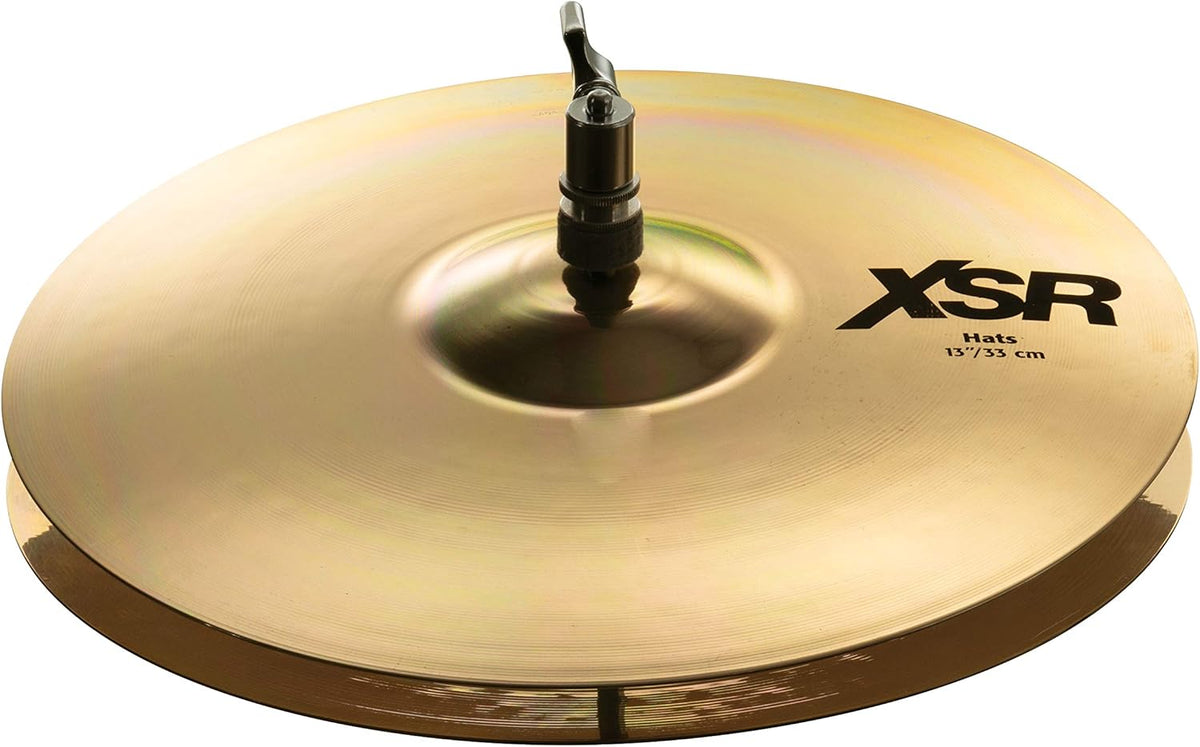 Sabian XSR 13 Inch Hi Hat Cymbals l Brilliant Finish l B20 Bronze Alloy l 80% Copper - 20% Tin l Made in Canada l Model XSR1302B