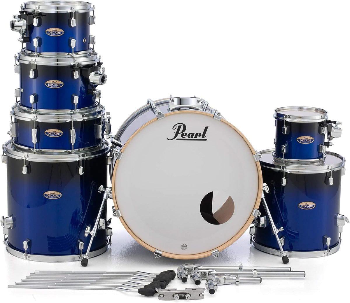 Pearl Decade Maple DMP927SP/C 7-piece Shell Pack with Snare Drum - Gloss Kobalt Fade Lacquer