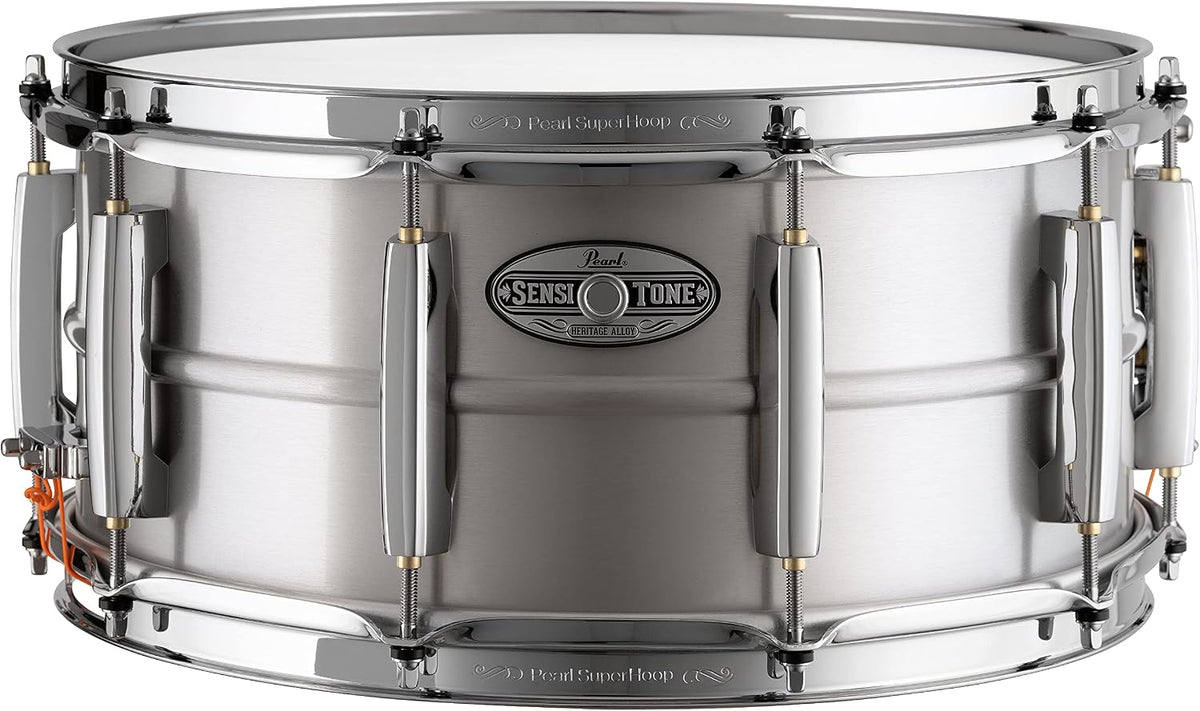 Pearl SensiTone Heritage Alloy 14 Inch x 6.5 Inch Beaded Seamless 1.2mm Aluminum Snare Drum - Model STH1465AL