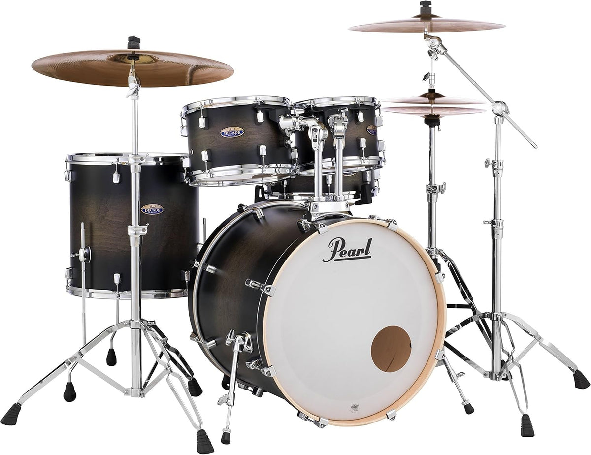 Pearl Decade DMP925SP/C262 5 Piece Drum Shell Pack, Satin Blackburst