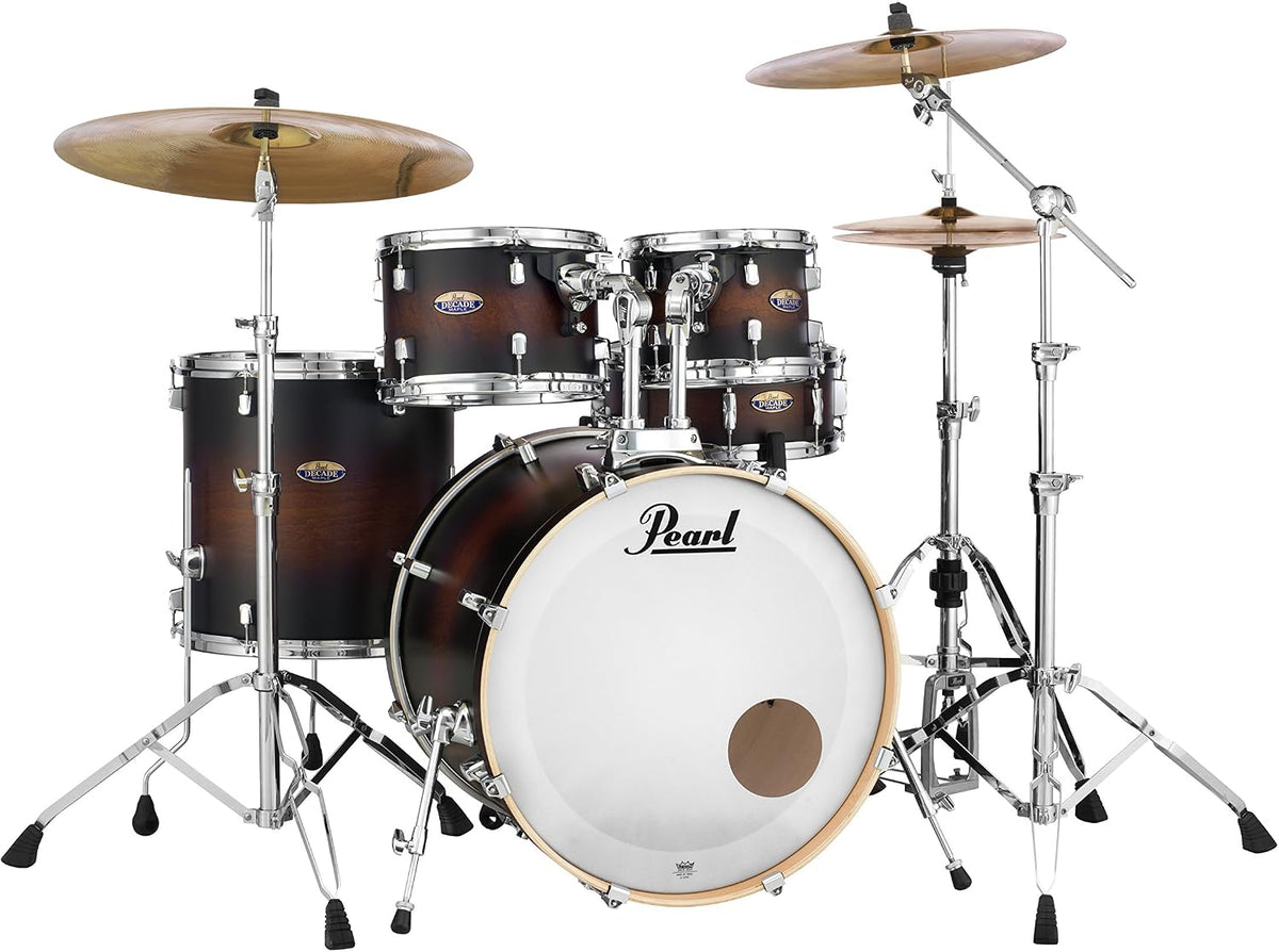 Pearl Decade DMP925SP/C260 5 Piece Drum Shell Pack, Satin Brownburst