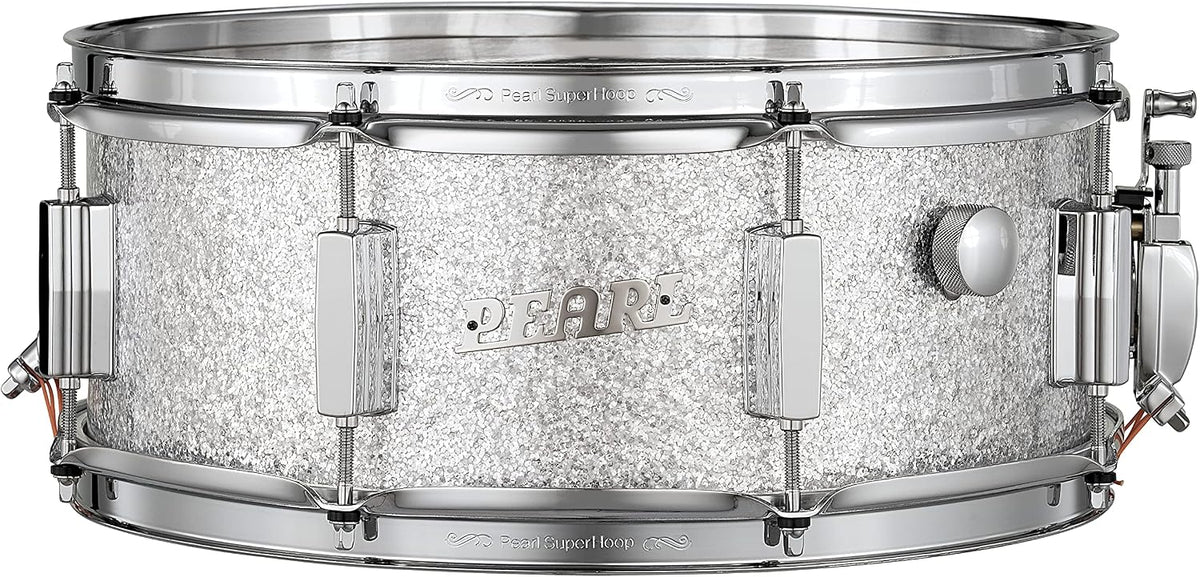 Pearl President Series Deluxe Snare Drum, Silver Sparkle, 14 X 5.5 Inches (PSD1455SE/C450
