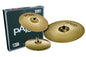 Paiste 101 Brass Universal Cymbal Set l Includes 14 Inch Hi Hats, 16 Inch Crash & 20 Inch Ride Cymbals