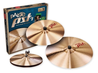 Paiste PST 7 Session Set l Includes 14 Inch Light Hi Hats, 16 Inch Light Crash & 20 Inch Light Ride Cymbals