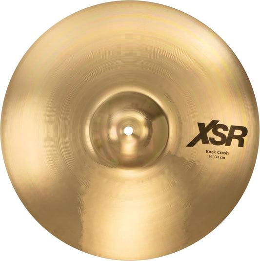 Sabian XSR 16 Inch Rock Crash Cymbal l Brilliant Finish l B20 Bronze Alloy l 80% Copper - 20% Tin l Made in Canada l Model XSR1609B