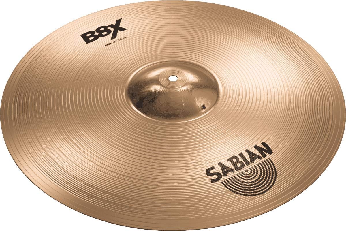 Sabian B8X Series 20 Inch Ride Cymbal l B8 Bronze Alloy l 92% Copper - 8% Tin l Made in Canada l Model 42012X