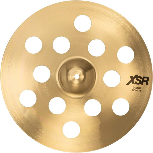 Sabian XSR 16 Inch O-Zone Crash Cymbal l Brilliant Finish l B20 Bronze Alloy l 80% Copper - 20% Tin l Made in Canada l Model XSR1600B