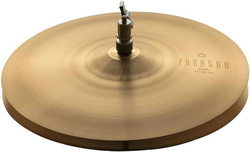 Sabian Paragon 14 Inch Hi Hat Cymbals l Brilliant Finish l B20 Bronze Alloy l 80% Copper - 20% Tin l Made in Canada l Model NP1402B