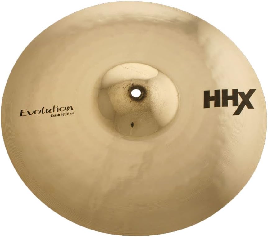 Sabian HHX 18 Inch Evolution Crash Cymbal l Brilliant Finish l B20 Bronze Alloy l 80% Copper - 20% Tin l Made in Canada l Model 11806XEB