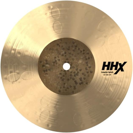 Sabian HHX 8 Inch Complex Splash Cymbal l B20 Bronze Alloy l 80% Copper - 20% Tin l Made in Canada l Model 10805XCN