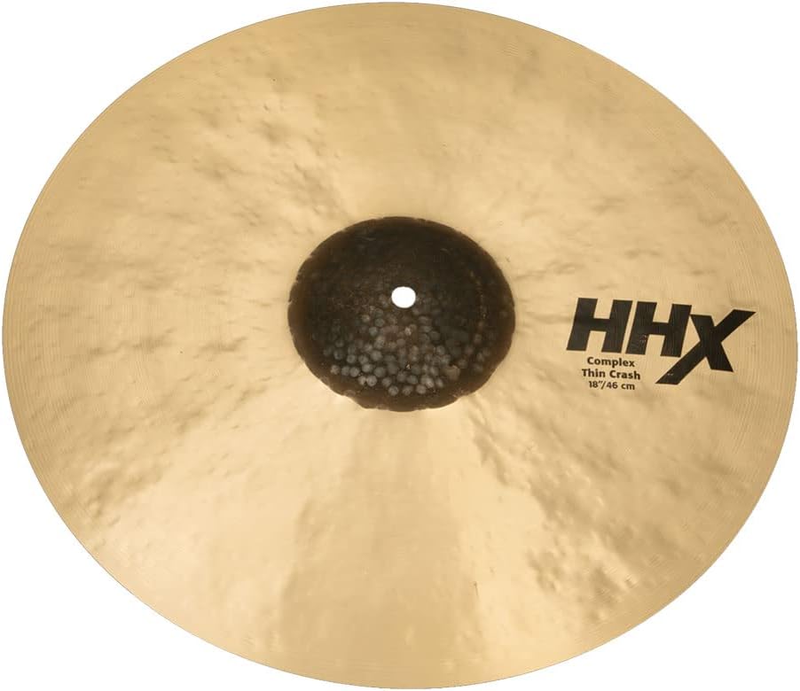 Sabian HHX 18 Inch Complex Thin Crash Cymbal l B20 Bronze Alloy l 80% Copper - 20% Tin l Made in Canada l Model 11806XCN