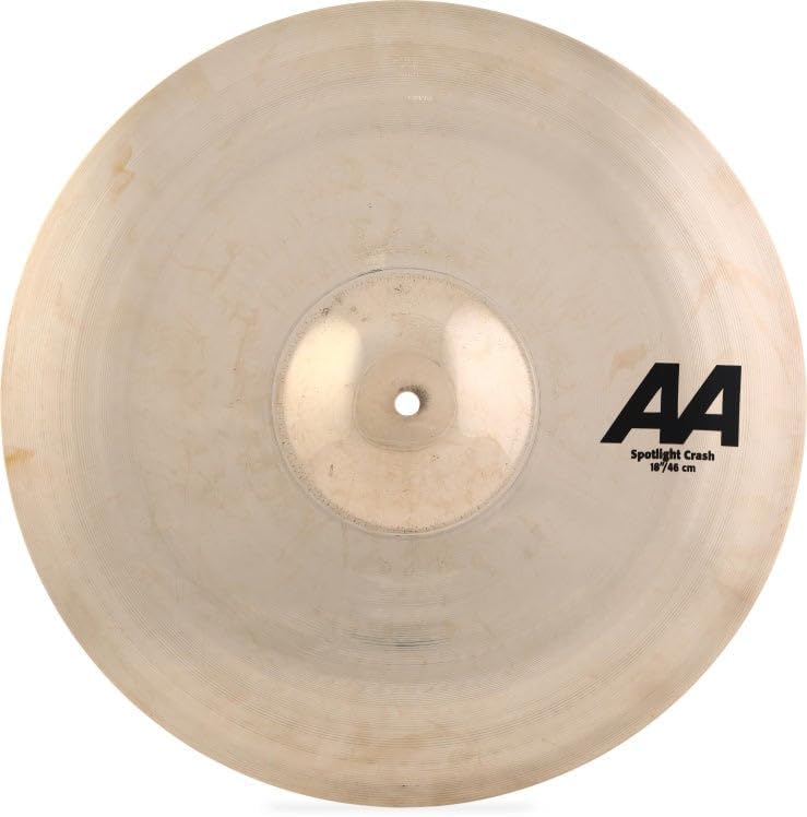 Sabian AA 18 Inch Spotlight Crash Cymbal l B20 Bronze Alloy l 80% Copper - 20% Tin l Made in Canada l Model 21806TSSLB