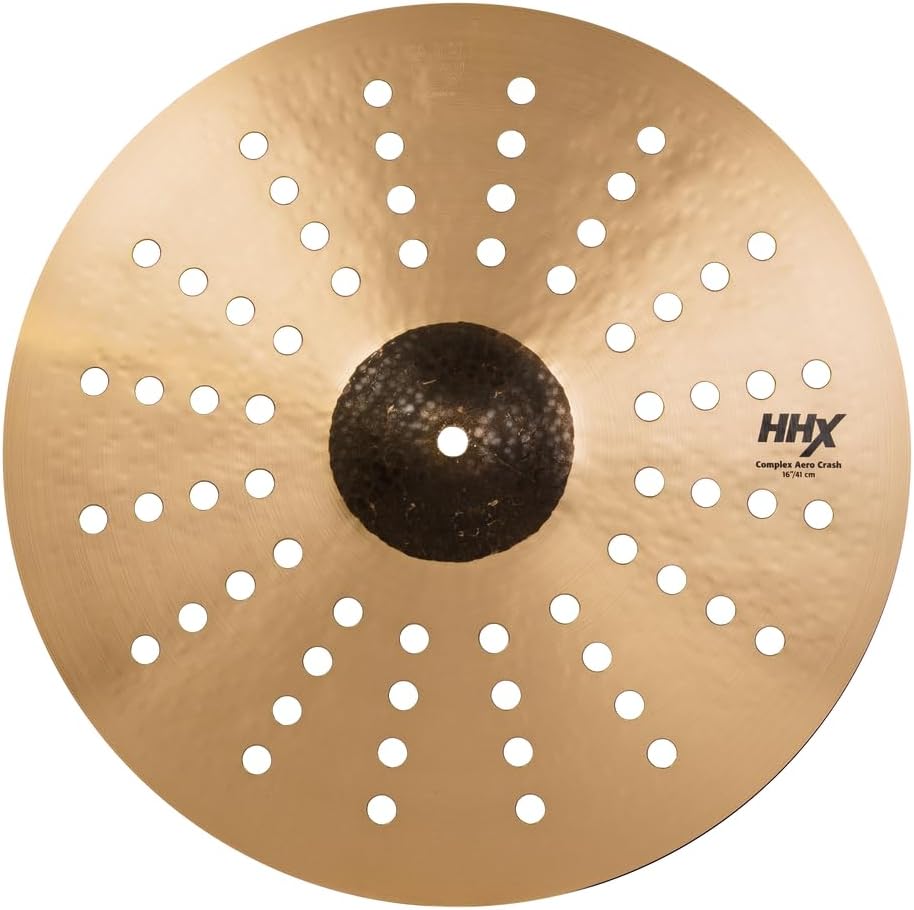 Sabian HHX 16 Inch Complex Aero Crash Cymbal l B20 Bronze Alloy l 80% Copper - 20% Tin l Made in Canada l Model 116XACN