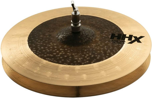 Sabian HHX 14 Inch Click Hi Hat Cymbals l B20 Bronze Alloy l 80% Copper - 20% Tin l Made in Canada l Model 11402XNC