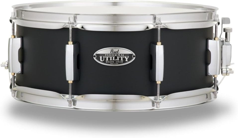 Pearl MUS1455M227 Modern Utility 14"x5.5" Maple Snare Drum, Satin Black