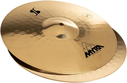 Stagg MYRA 14 Inch Hi-Hat Cymbals l Brilliant Finish l B20 Bronze Alloy l 80% - 20% Tin l Model MYR-HR14B