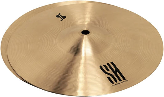 Stagg SH Series 10 Inch Medium Hi Hat Cymbals l B20 Bronze Alloy l 80% - 20% Tin l Model SH-HM10R