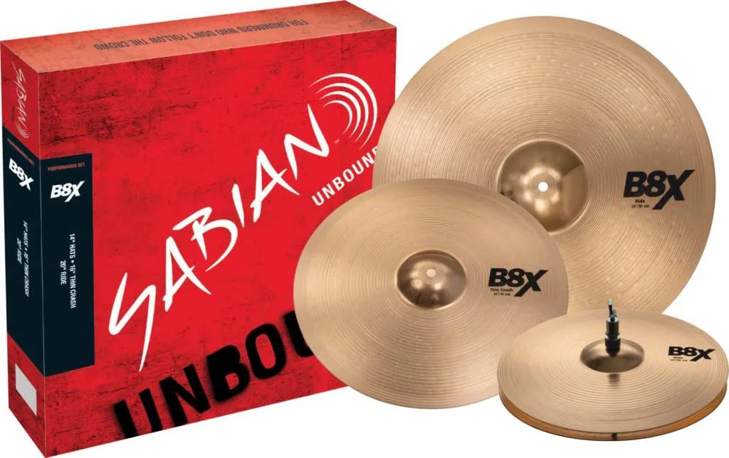 Sabian B8X Performance Set l B20 Bronze Alloy l 80% Copper - 20% Tin l Made in Canada l Model 45003X