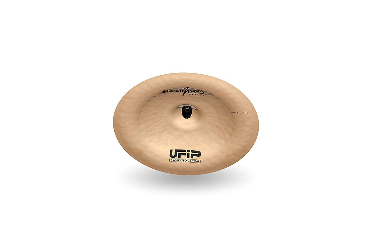 Ufip SN-14CH Supernova Series 14 Inch China Cymbal l B8 Bonze Alloy l Hand-Crafted in Italy Since 1931 l Hand Polished Brilliant Finish l Designed for Hip Hop, Drum and Bass, Funk & Urban Genres