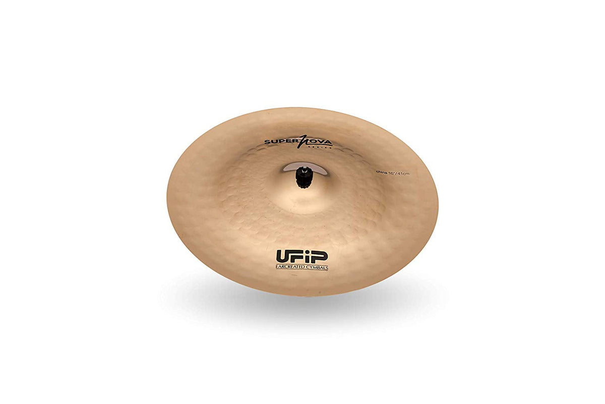 Ufip SN-16CH Supernova Series 16 Inch China Cymbal l B8 Bonze Alloy l Hand-Crafted in Italy Since 1931 l Hand Polished Brilliant Finish l Designed for Hip Hop, Drum and Bass, Funk & Urban Genres
