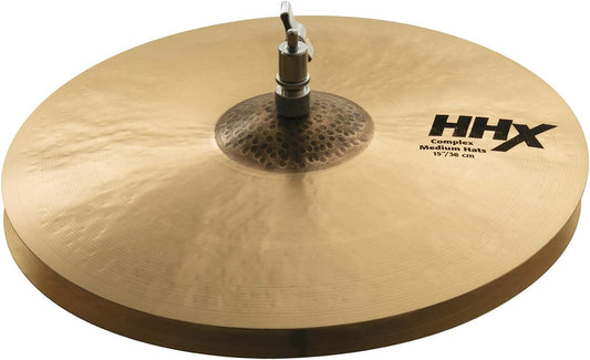 Sabian HHX 15 Inch Complex Medium Hi Hat Cymbals l B20 Bronze Alloy l 80% Copper - 20% Tin l Made in Canada l Model 11502XCN