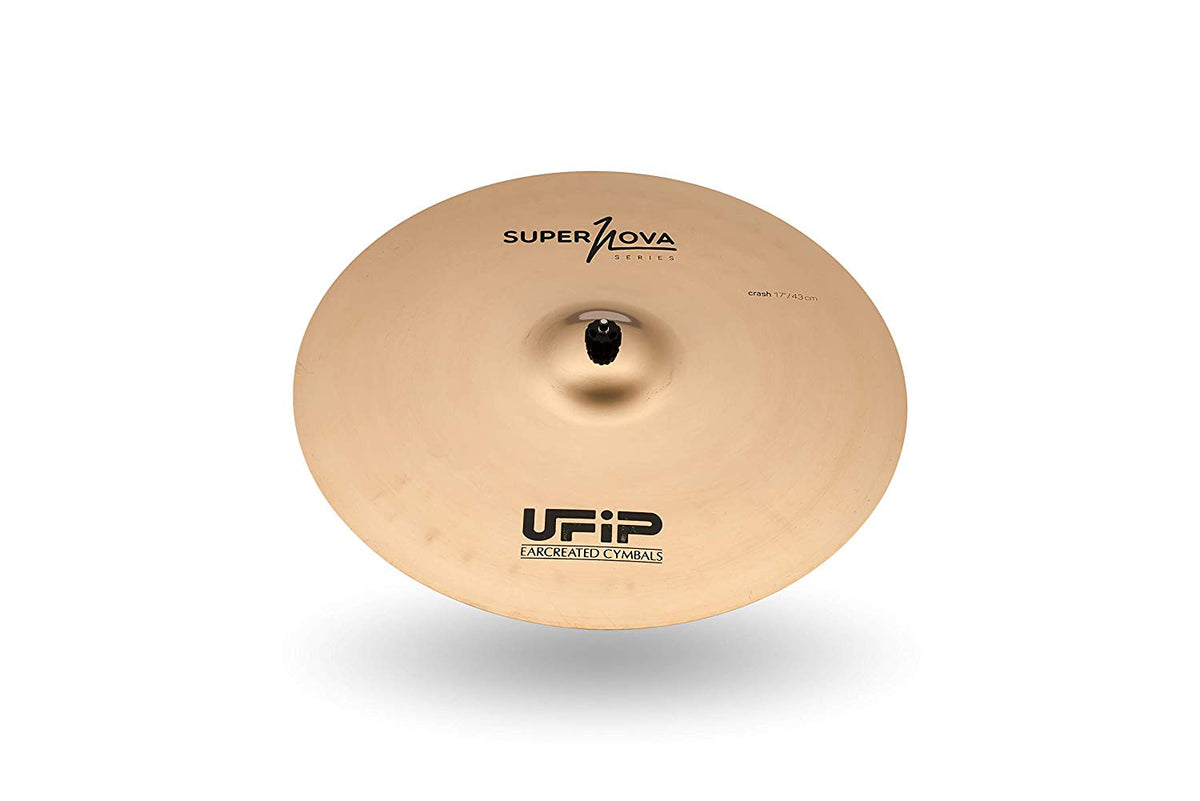 Ufip SN-17 Supernova Series 17 Inch Crash Cymbal l B8 Bonze Alloy l Hand-Crafted in Italy Since 1931 l Hand Polished Brilliant Finish l Designed for Hip Hop, Drum and Bass, Funk & Urban Genres