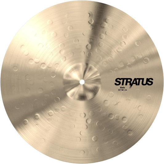 Sabian Stratus 15 Inch Hi Hat Cymbals l B20 Bronze Alloy l 80% Copper - 20% Tin l Made in Canada l Model S1502