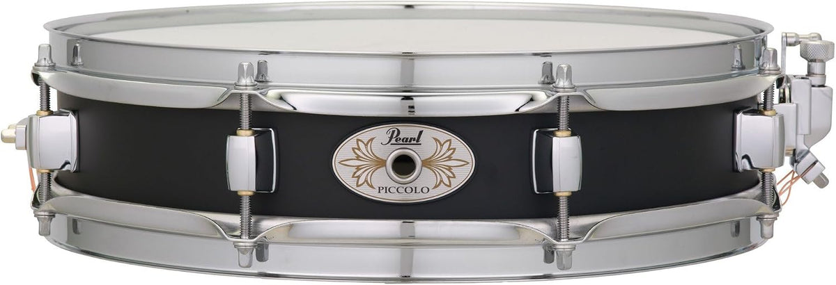 Pearl 13 Inch x 3 Inch Black Steel Snare Drum - Model S1330B