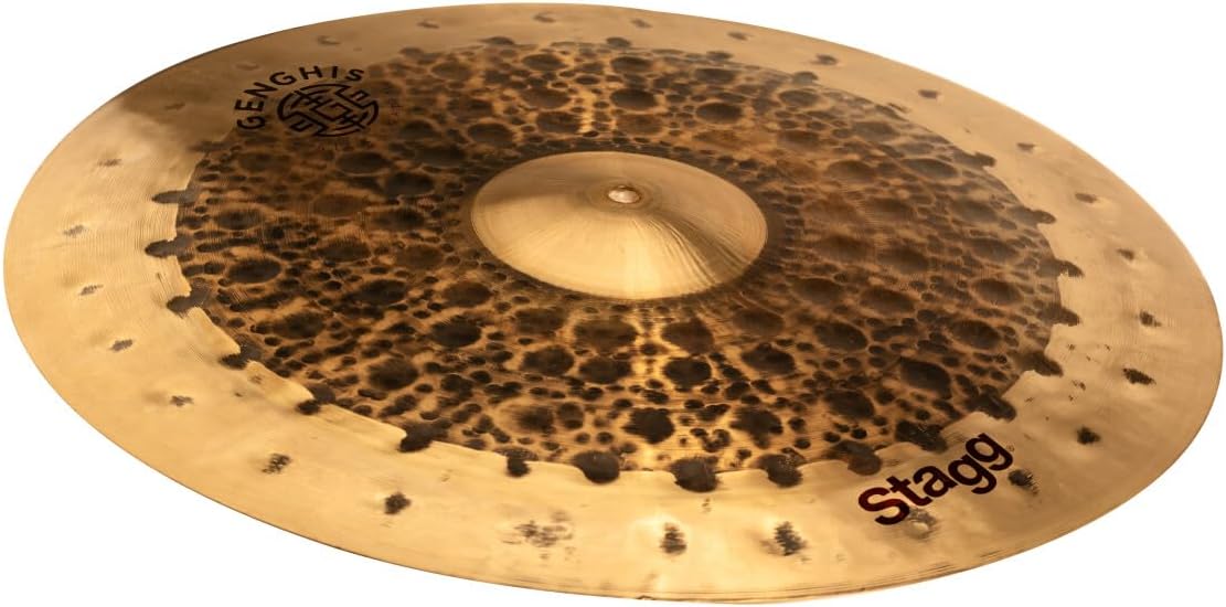 Stagg Genghis Dual 20 Inch Medium Ride Cymbal l B20 Bronze Alloy l 80% - 20% Tin l Model GENG-RM20D