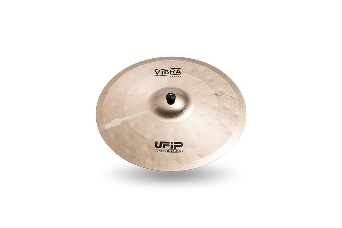 Ufip VB-16 Vibra Series 16 Inch Crash Cymbal l B20 Bronze Alloy l Hand-Crafted in Italy Since 1931 utilizing our Exclusive Rotocasting Process l Designed for Pop, Fusion, World, Rock & Acoustic