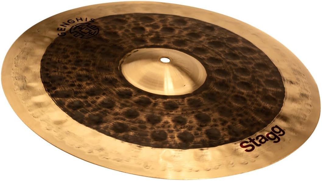Stagg Genghis Dual 16 Inch Medium Crash Cymbal l B20 Bronze Alloy l 80% - 20% Tin l Model GENG-CM16D