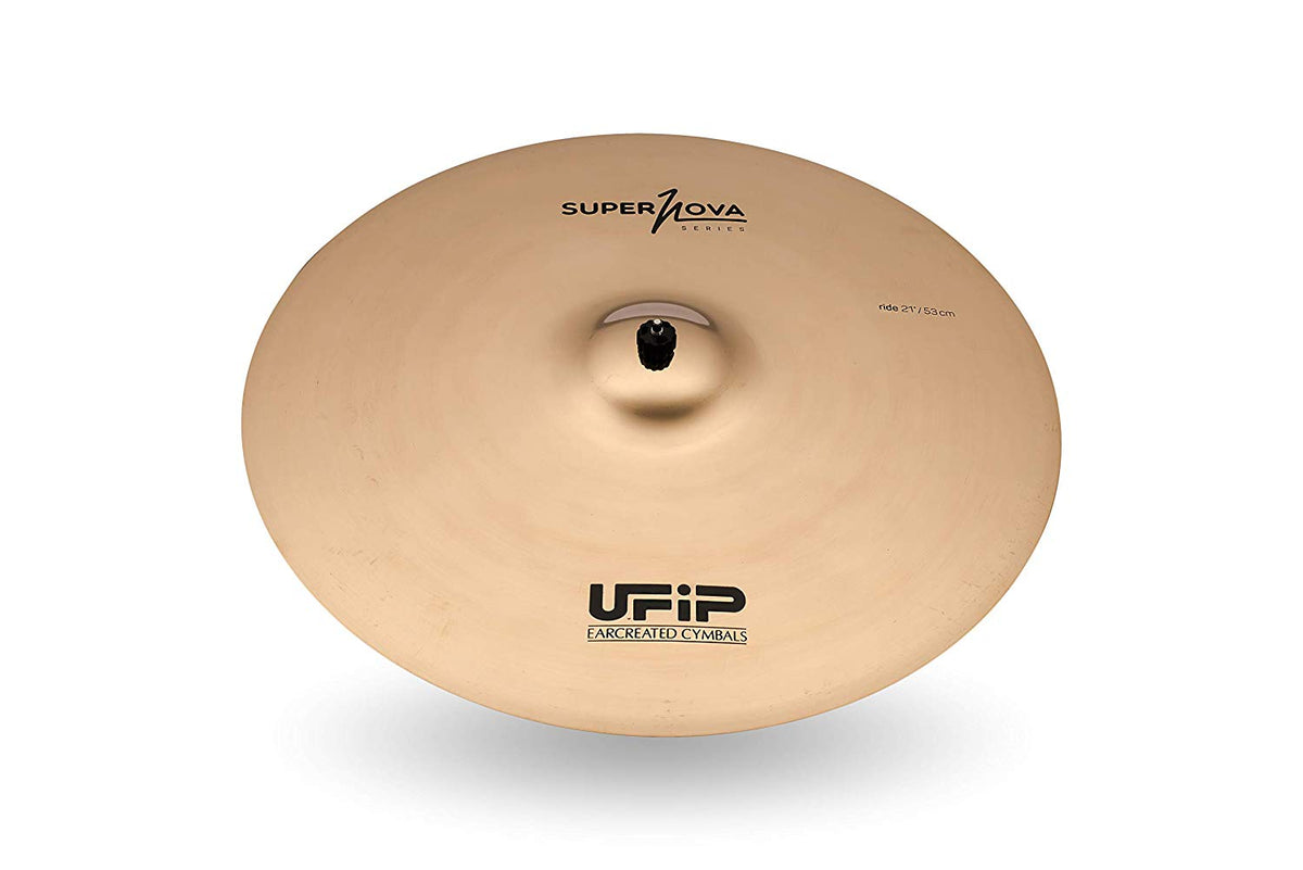 Ufip SN-21R Supernova Series 21 Inch Ride Cymbal l B8 Bonze Alloy l Hand-Crafted in Italy Since 1931 l Hand Polished Brilliant Finish l Designed for Hip Hop, Drum and Bass, Funk & Urban Genres
