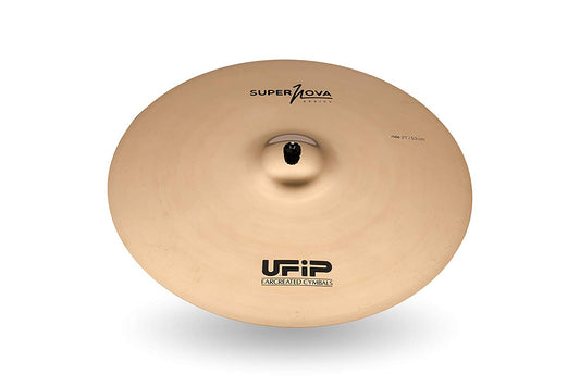 Ufip SN-21R Supernova Series 21 Inch Ride Cymbal l B8 Bonze Alloy l Hand-Crafted in Italy Since 1931 l Hand Polished Brilliant Finish l Designed for Hip Hop, Drum and Bass, Funk & Urban Genres