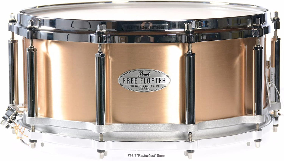 Pearl Free Floating 14 Inch x 6.5 Inch Phosphor Bronze Snare Drum - Model FTPB1465