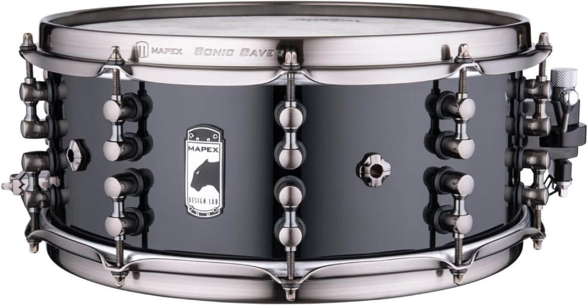 Mapex Black Panther Design Lab Jeff Hamilton Maximus 14 Inch x 6 Inch Snare Drum l Piano Black Finish l Model BPDLMH4600LPB