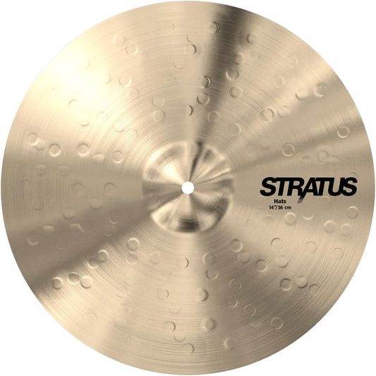 Sabian Stratus 14 Inch Hi Hat Cymbals l B20 Bronze Alloy l 80% Copper - 20% Tin l Made in Canada l Model S1402